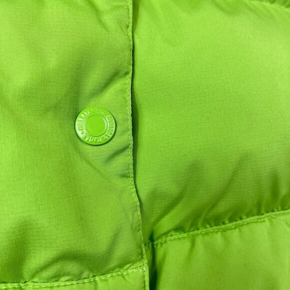 American Eagle Down Fill Reversible Puffer Vest Women S Y2K Kelly Green Rave AEO - Picture 5 of 16